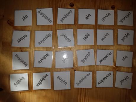 Pexeso na vybrané slová, 