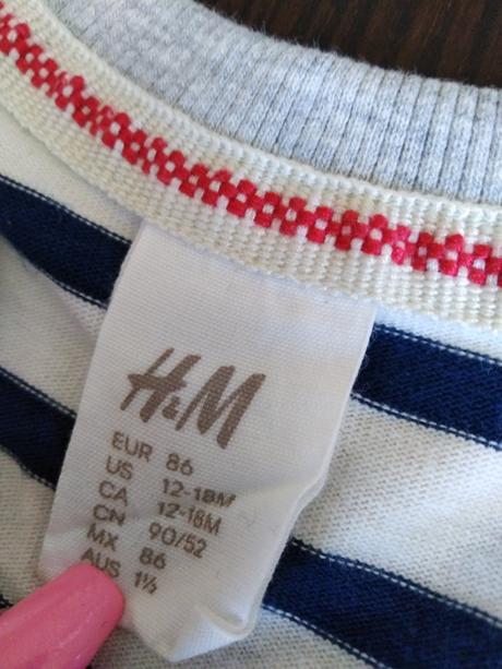 Tenší pasikavy svetrík, h&m,86