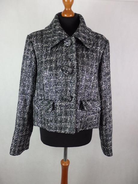 Luxusný krátky kabátik/sako, l