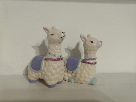 Porcelánové postavičky - lamy,