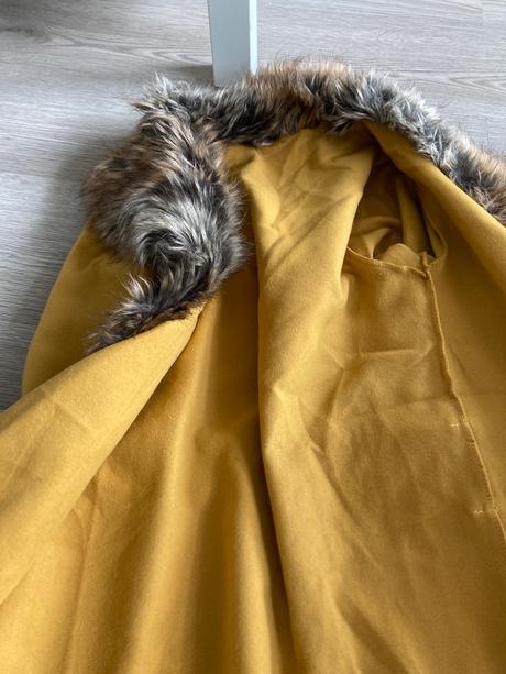 Vlneny horčicovy kabat xs, xs