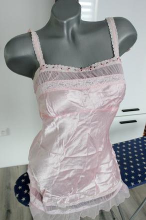 Krasna nocna kosielka s preperacovanymi detailmi, xs