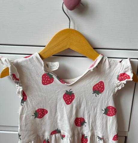 2 bavlnené šaty, žlté a jahodové, 104, h&m,104