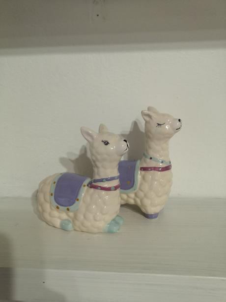 Porcelánové postavičky - lamy,