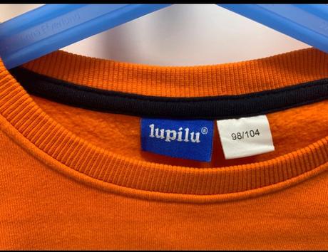 Detská oranžová mikina, lupilu,104