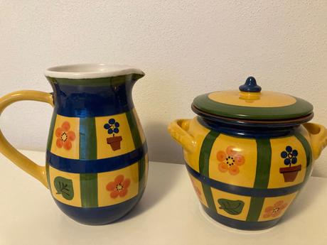 Retro set džbán s vázou, 