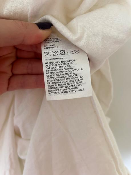 Ľanové šaty zavinovacie, h&m,l
