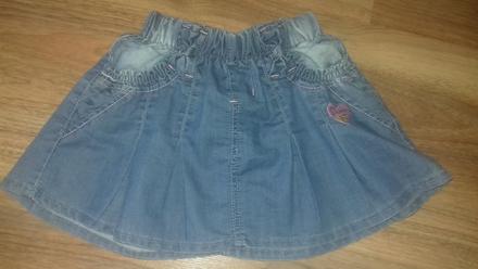 Riflová suknička s mašličkami, good children,98