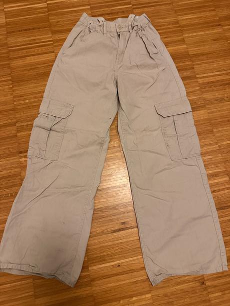 Chlapčenské bálónové wide leg nohavice, h&m,152