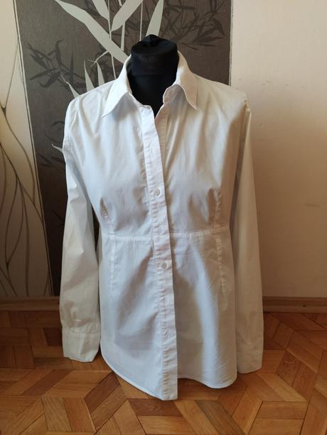 Biela blúzka/košeľa vhodná na tehotenské foto, m