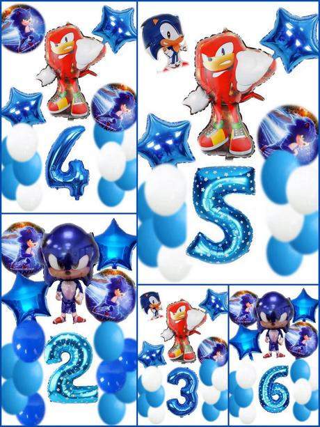 Balóny ježko sonic /červený knuckles- až 16 kusov, 