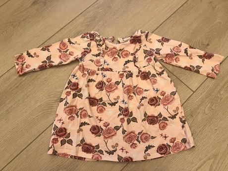 Šaty s ružami, h&m,86