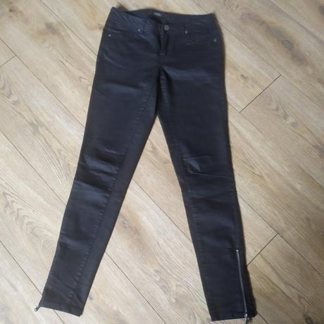 Čierne koženkové nohavice, reserved,36