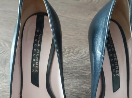 Kožené lodičky s otvorenou špičkou, 37