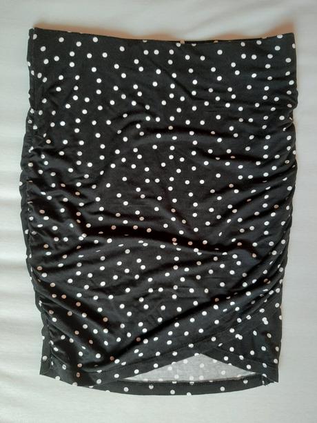 Čierna bodkovaná sukňa, nenos., orsay,xs