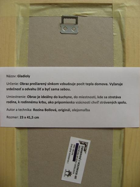 Gladioly - olejomaľba r. bollová,