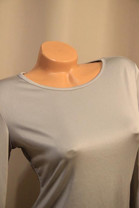 Béžovo strieborné body tričko, m/l, m