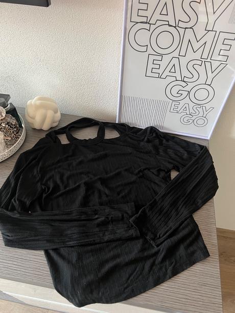 Rebrované tricko s chokerom, new yorker,m