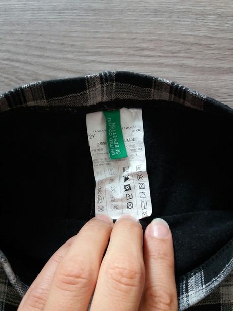 Kárované legínky, benetton,86