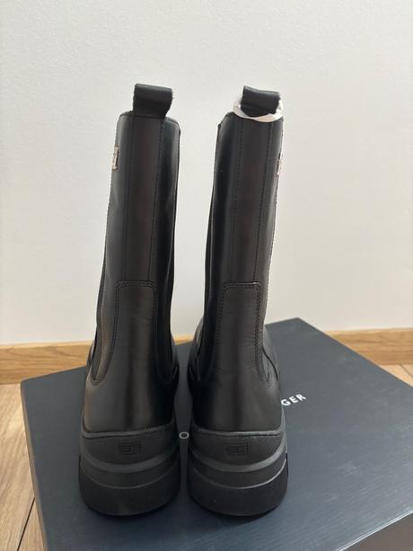 Kožené topánky tommy hilfiger, tommy hilfiger,40