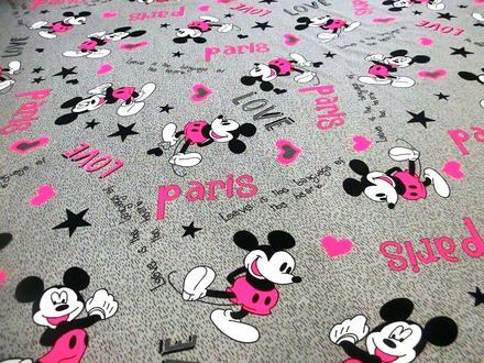 Úplet mickey ružový - cena za 10 cm,