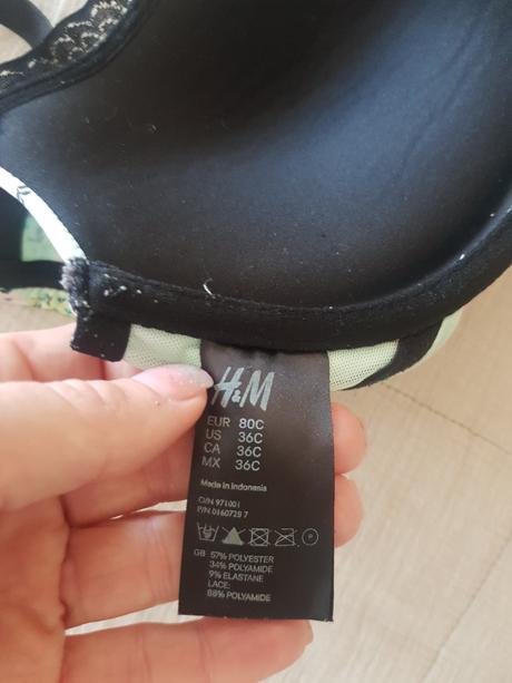 Kvietkovaná podprsenka h&m, č.80c, h&m,80c