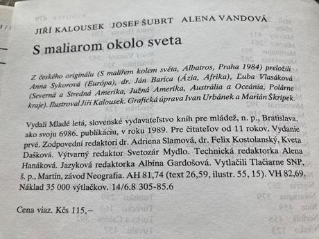 S maliarom okolo sveta prvé vydanie 1989,