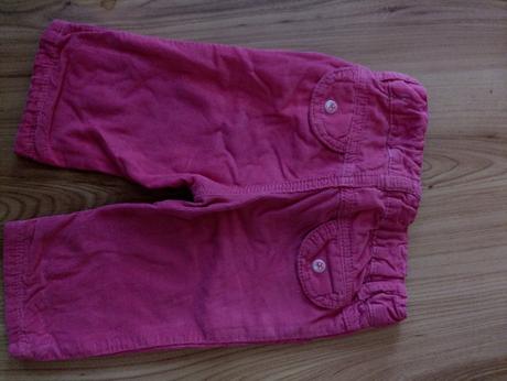 Menčestrové nohavice, h&m,68