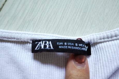 Vrúbkované tričko zara, zara,s