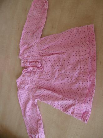 Dievčenské jemnomenšestrové bodkované tričko, 80