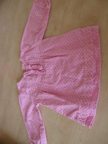 Dievčenské jemnomenšestrové bodkované tričko, 80