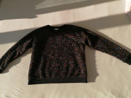 Sveter farebné trblietanie, clockhouse,xl