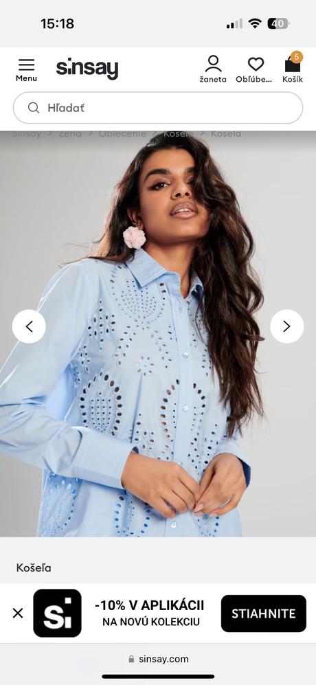 Sinsay blúzka s čipkou xxl, sinsay,xxl