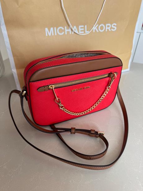 Michael kors kožená crossbody kabelka, michael kors