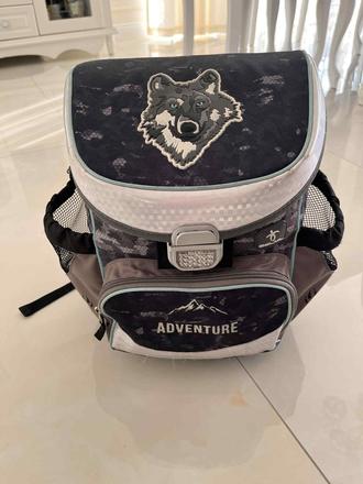 Školská taška vlk belmil + minecraft box na zošity, 