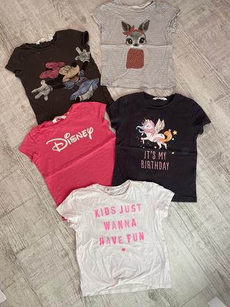 Balík tričiek h&m 122/128, 122–134