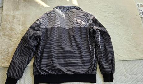 Pánska bunda na zips, glo-story, sivá s bielymi pr, m