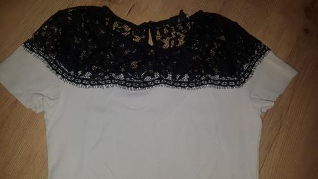 Tričko s čipkou, h&m,s