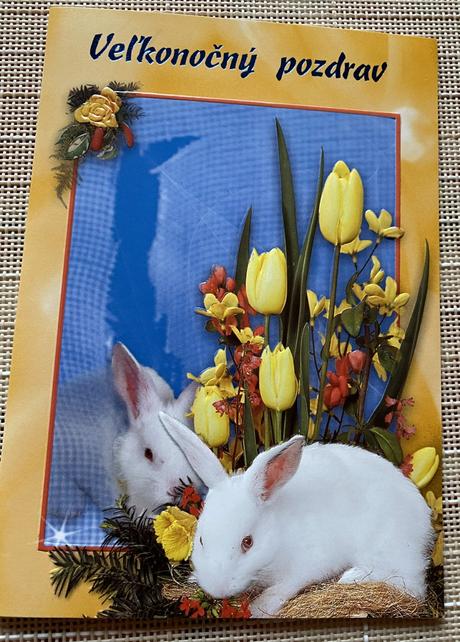 Veľkonočný pozdrav s 3d efektom + obálka, 