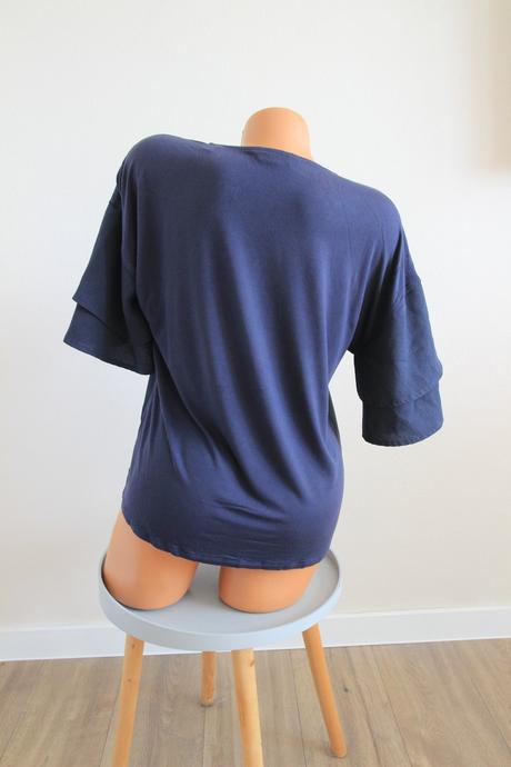Elegantný tmavo modrý top, l, l