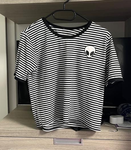 Pásikavý croptop, s