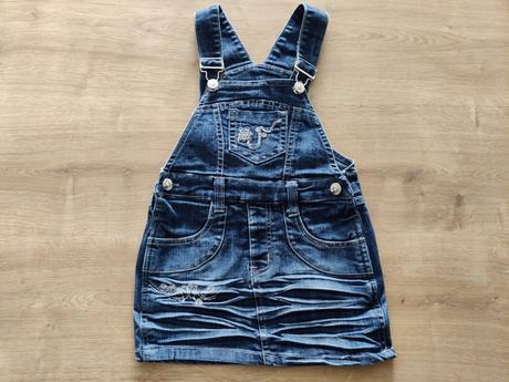 Riflová suknička na traky, 116