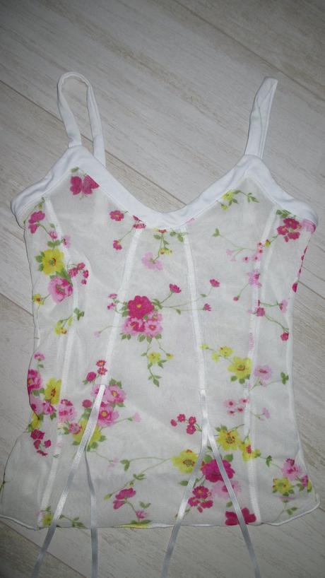 Kvetinový top so sťahovaním, s