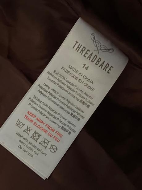 Dlhá vesta značky threadbare, 42