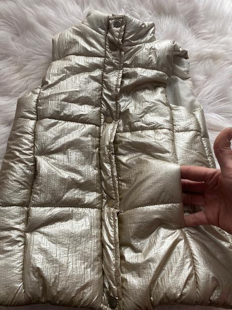 Zlata zateplená vesta s vreckami, pepco,122