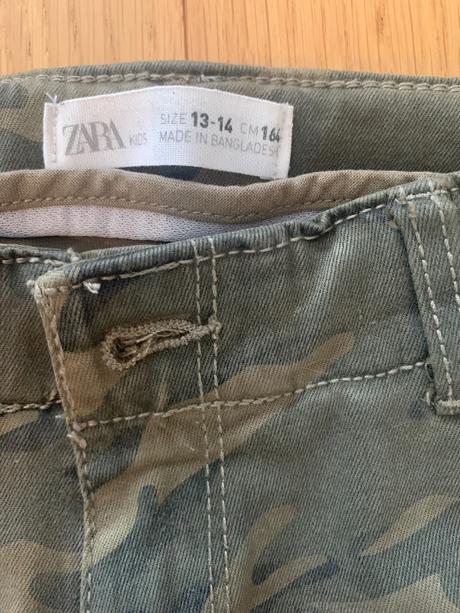 Zara kids khaki vojenské nohavice 164cm, zara,xs