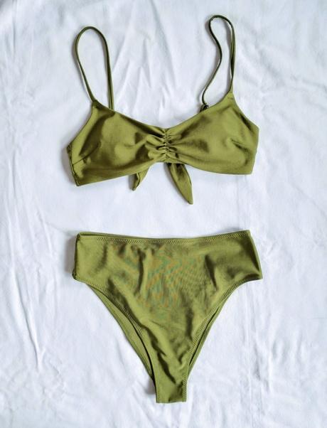 Zelené plavky, h&m,s