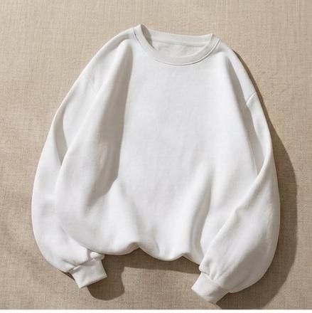 Cozy white oversized mikina - biela - m, m