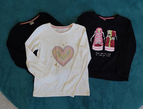 3 bavlnené tričká vel 122/128, 122