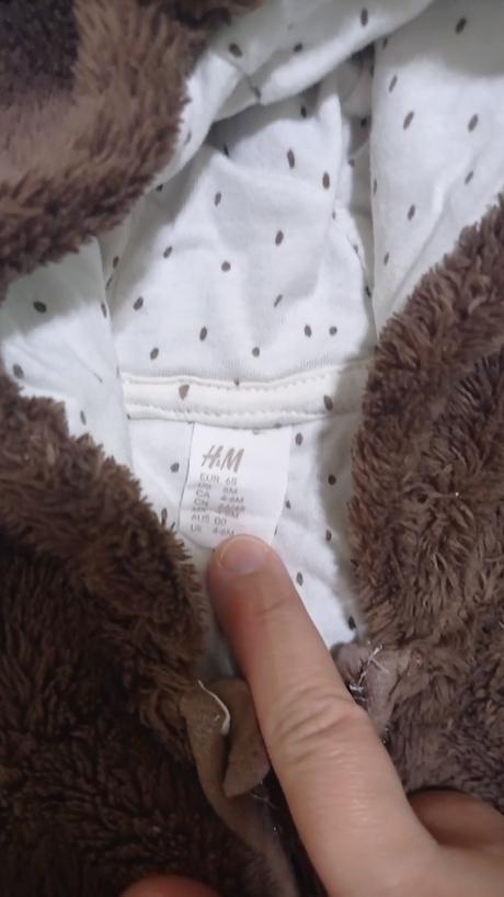 Overalik medvedik - nie do snehu, h&m,68